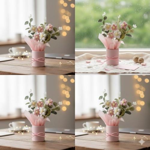 Handmade Crochet Flower Bouquet for Girls